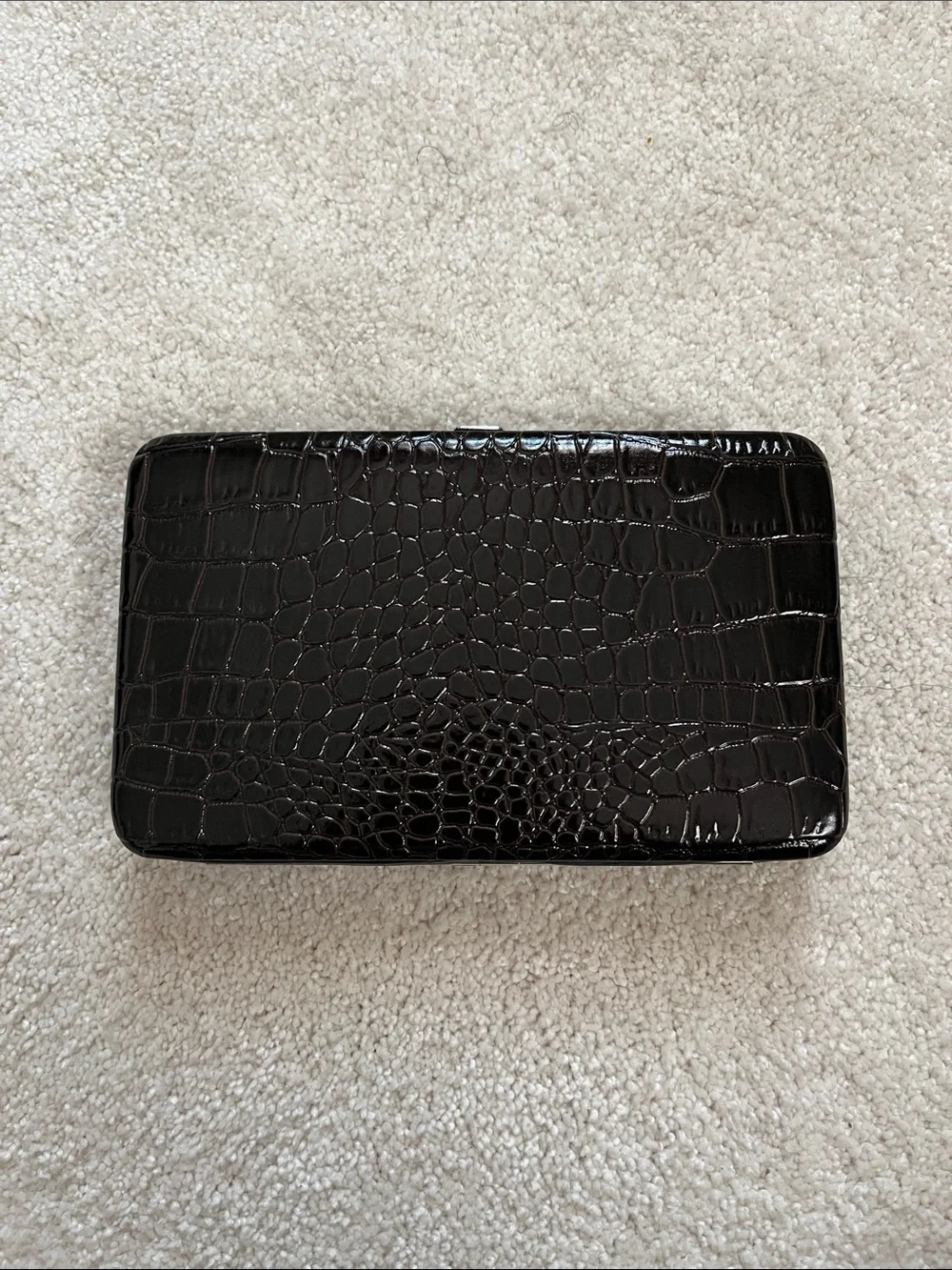 Black and Red Clutch/Wallet with Stud and Cross Detail
